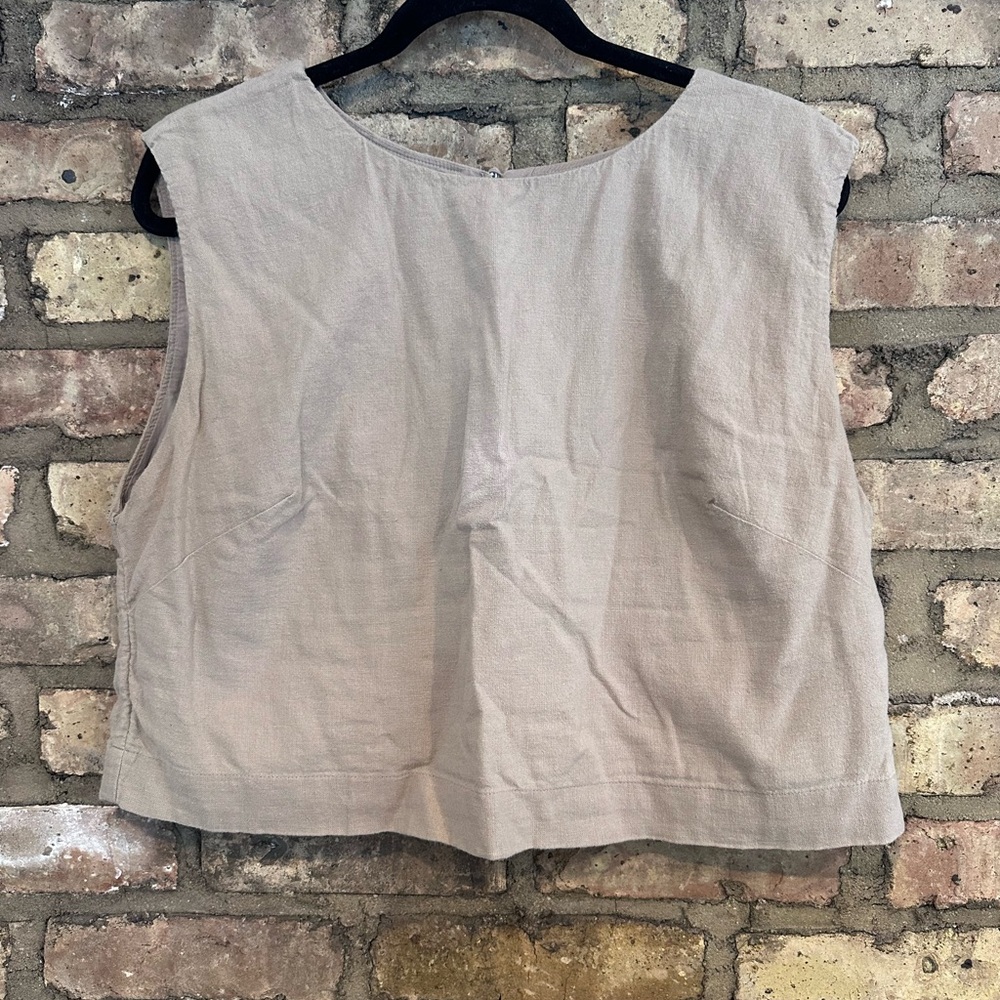 Abercrombie & Fitch Beige Tank Crop Top